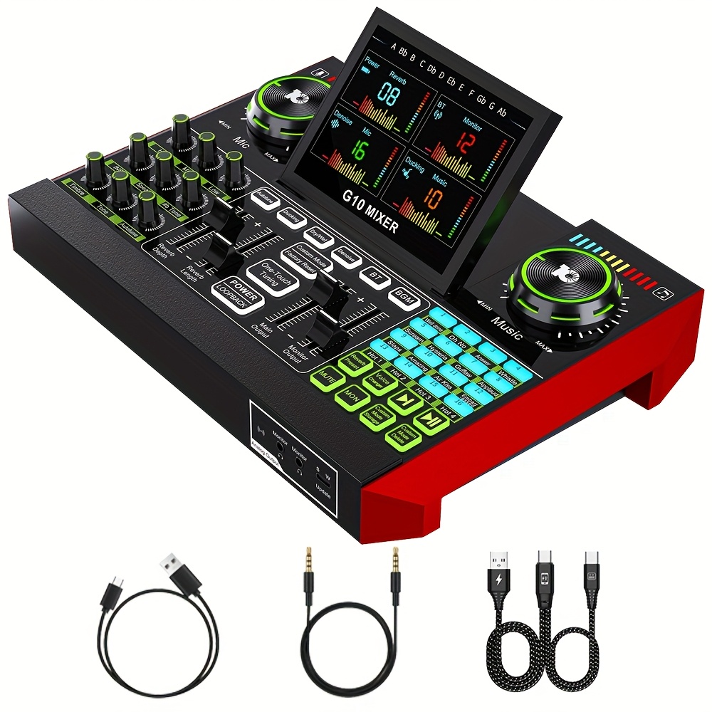 Xlr Microphone Condenser - Tenlamp G10 Audio Mixer with Voice