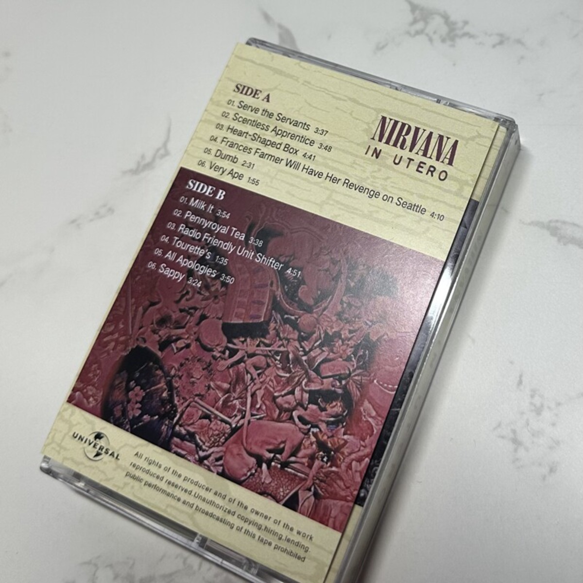 Nirvana in Utero Cassette Tape - Audio Music Lyrics のレビューと価格