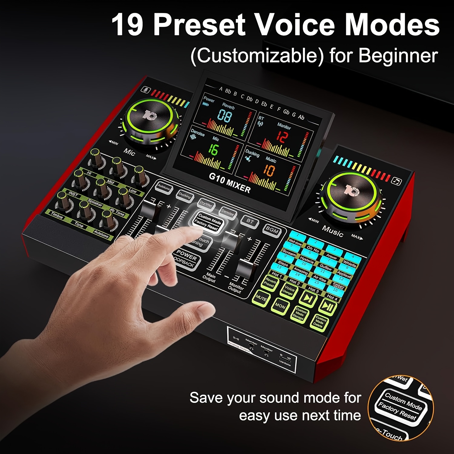 Tenlamp G10 Audio Mixer with V - Xlr Microphone Condenser のレビューと価格