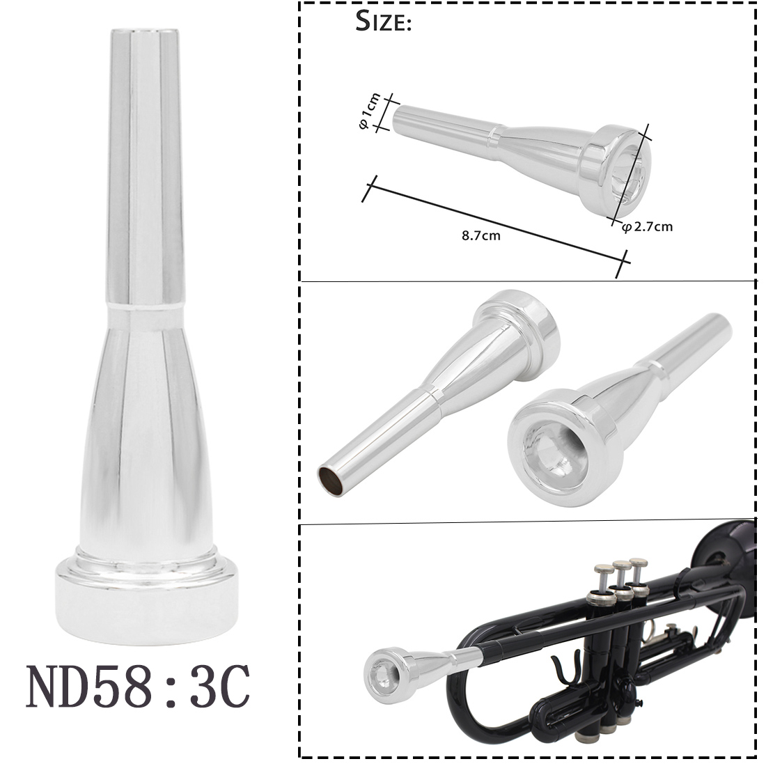 SLADE Brass Instrument Trumpet - Trombone Mouthpiece のレビューと価格